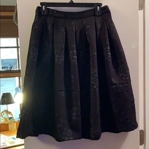 Black embroidered skirt
